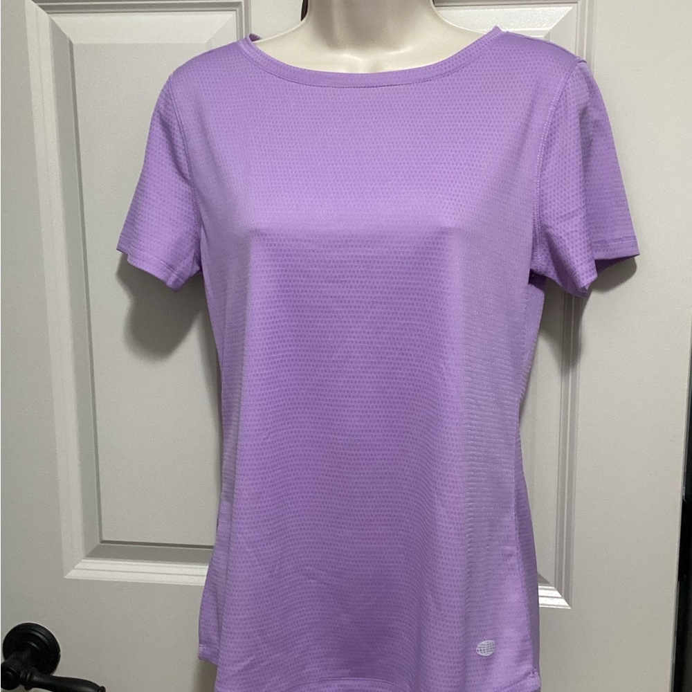 Reel Legends Ladies Boat Neck Lavender Short Sleeve Top